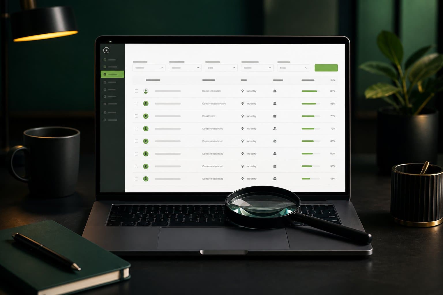 Prospect research and lead discovery dashboard