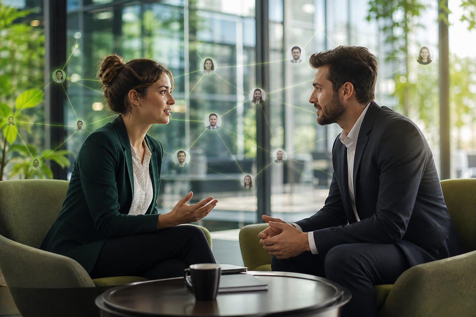 Professionals connecting through personalized outreach